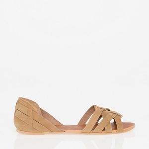Nubuck d'orsay leather flats